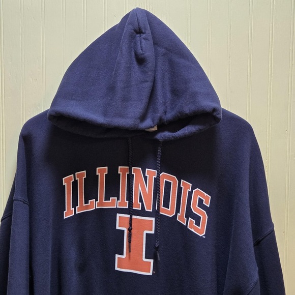 Jerzees Other - Illinois Fighting Illini Sweatshirt Hoodie Mens 2XL Blue NCAA College JERZEES